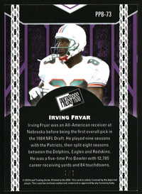Irving Fryar 2024 Leaf Collective - Press Pass Base Lava Black #PPB-73 SN