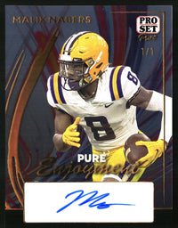 Malik Nabers 2024 Pro Set Pure #PE-MN1 Pure Enjoyment Gold SN, AU
