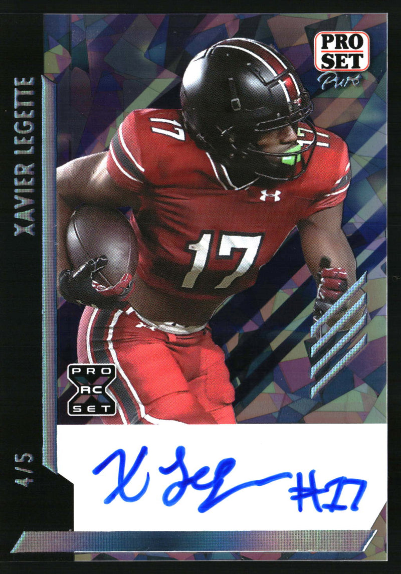 Xavier Legette 2024 Leaf Metal #BA-XL1 Autographs Crystal Blue SN, AU