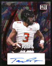 Taulia Tagovailoa 2024 Pro Set Pure #PE-TT1 Pure Enjoyment Red Crystal SN, AU