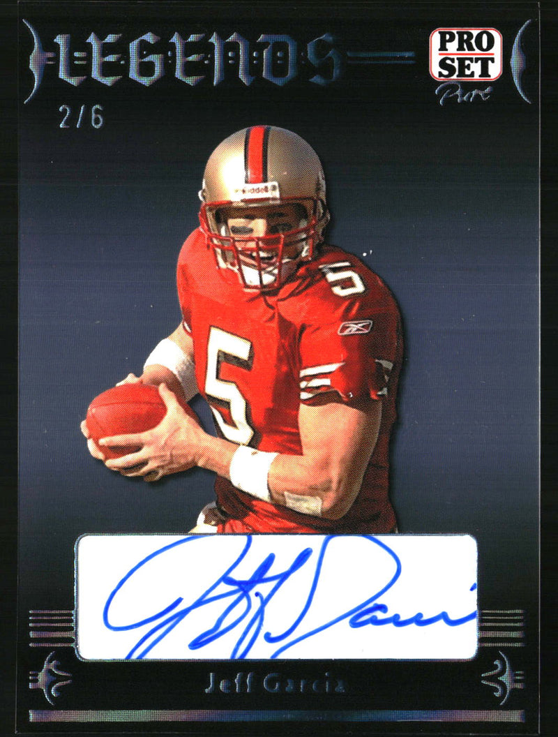 Jeff Garcia 2024 Pro Set Pure #L-JG1 Legends Platinum Spectrum Shimless SN, AU