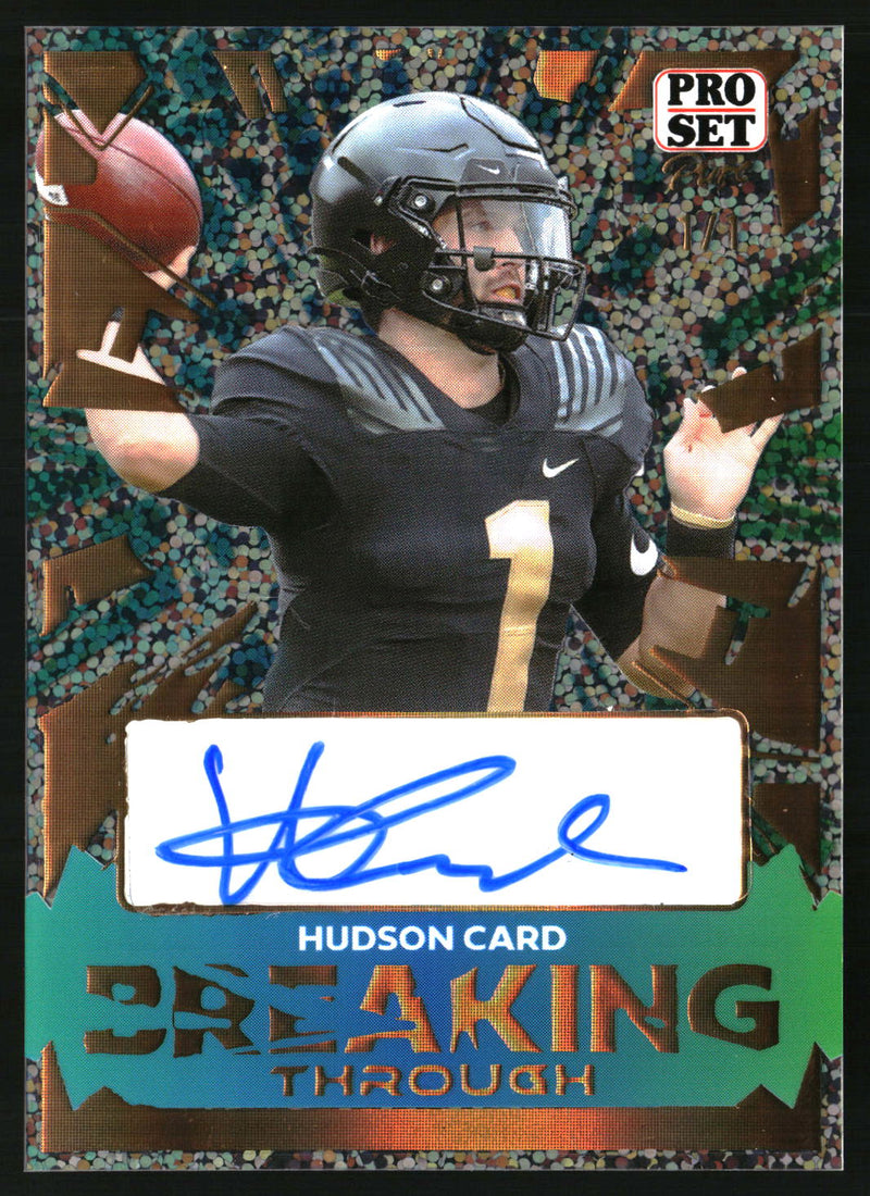 Hudson Card 2024 Pro Set Pure #BT-HC1 Breaking Through Gold Sparkle SN, AU