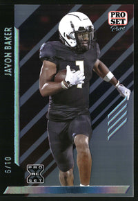 Javon Baker 2024 Pro Set Pure #128 Platinum Spectrum Shimless SN