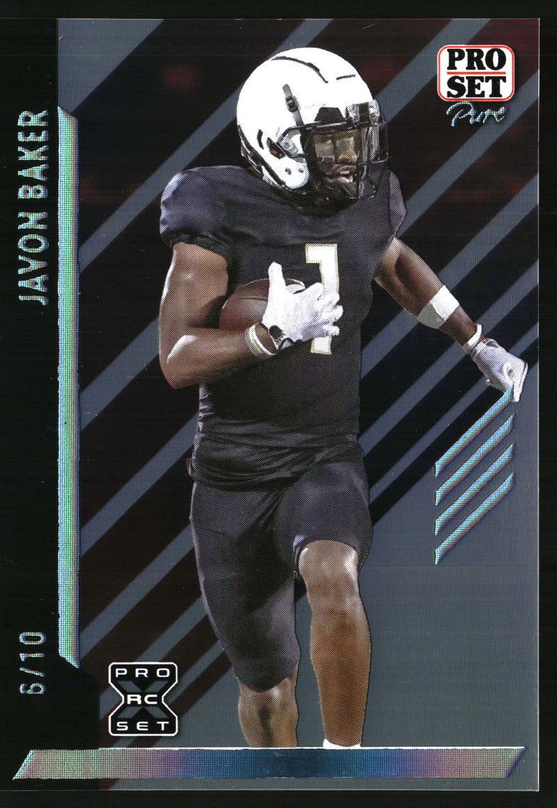 Javon Baker 2024 Pro Set Pure #128 Platinum Spectrum Shimless SN