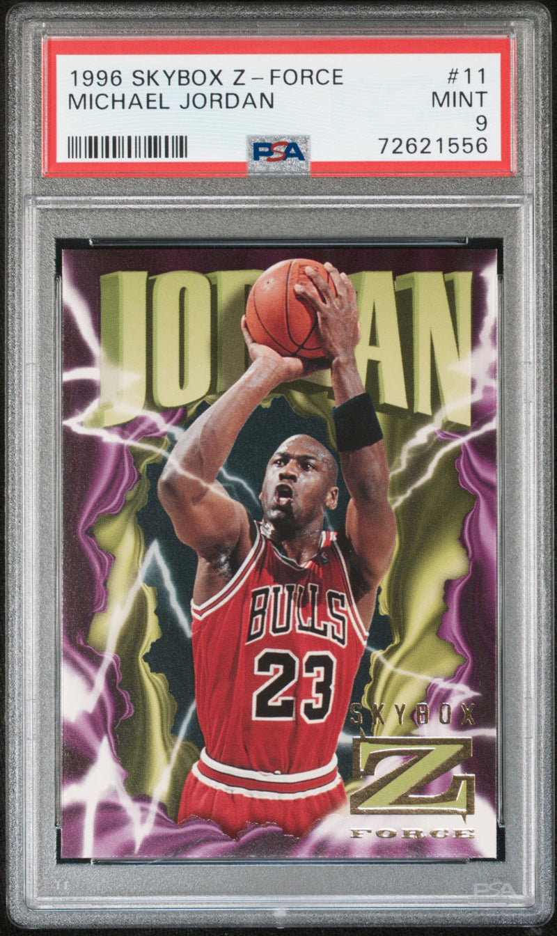 Michael Jordan #11 1996 Skybox Z-Force PSA 9