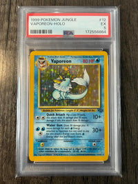 Vaporeon-Holo #12 1999 Pokemon Jungle PSA 5