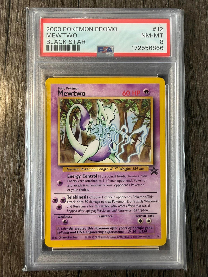 Mewtwo #12 2000 Pokemon Promo Black Star PSA 8 Black Star