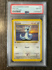 Dratini #26 1999 Pokemon Game PSA 8 1st Edition