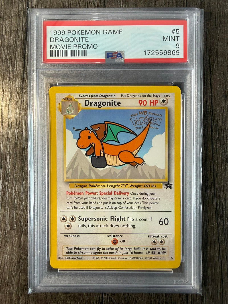 Dragonite #5 1999 Pokemon Game Movie PSA 9 Movie Promo