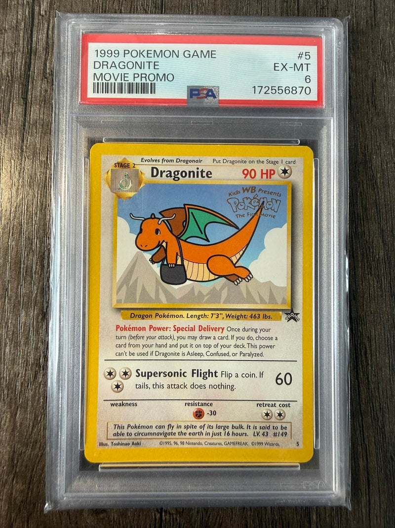 Dragonite #5 1999 Pokemon Game Movie PSA 6 Movie Promo