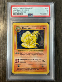 Ninetales-Holo #12 1999 Pokemon Game PSA 5 Shadowless