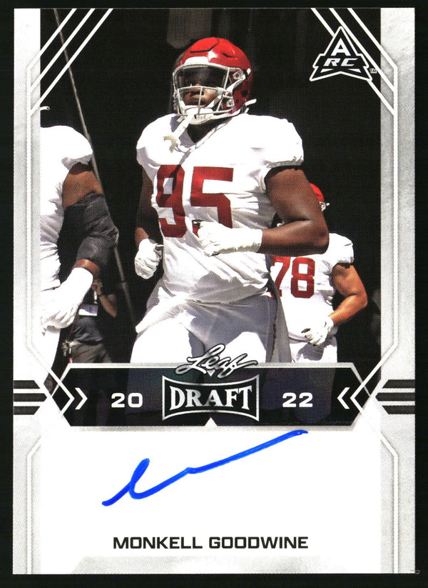 Monkell Goodwine 2022 Leaf Draft #BA-MG2 Autographs AU