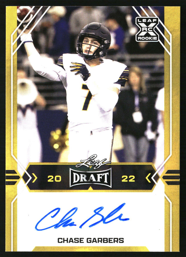 Chase Garbers 2022 Leaf Draft #BA-CG1 Autographs Gold AU