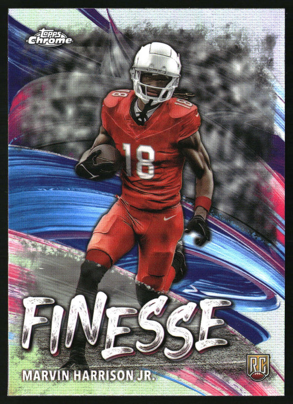 Marvin Harrison Jr. 2024 Topps Chrome #F-5 Finesse Refractor