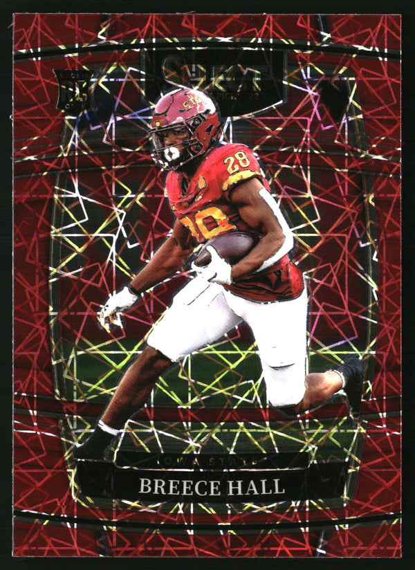 Breece Hall 2022 Panini Select Draft Picks #12 Red Lazer Prizm