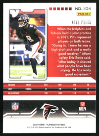 Kyle Pitts 2021 Panini Playbook #104 Orange RC
