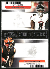 Kyle Pitts / Ja'Marr Chase 2021 Panini Contenders #RN-KPI Round Numbers