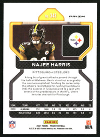 Najee Harris 2021 Panini Prizm #343 Red White and Blue RC