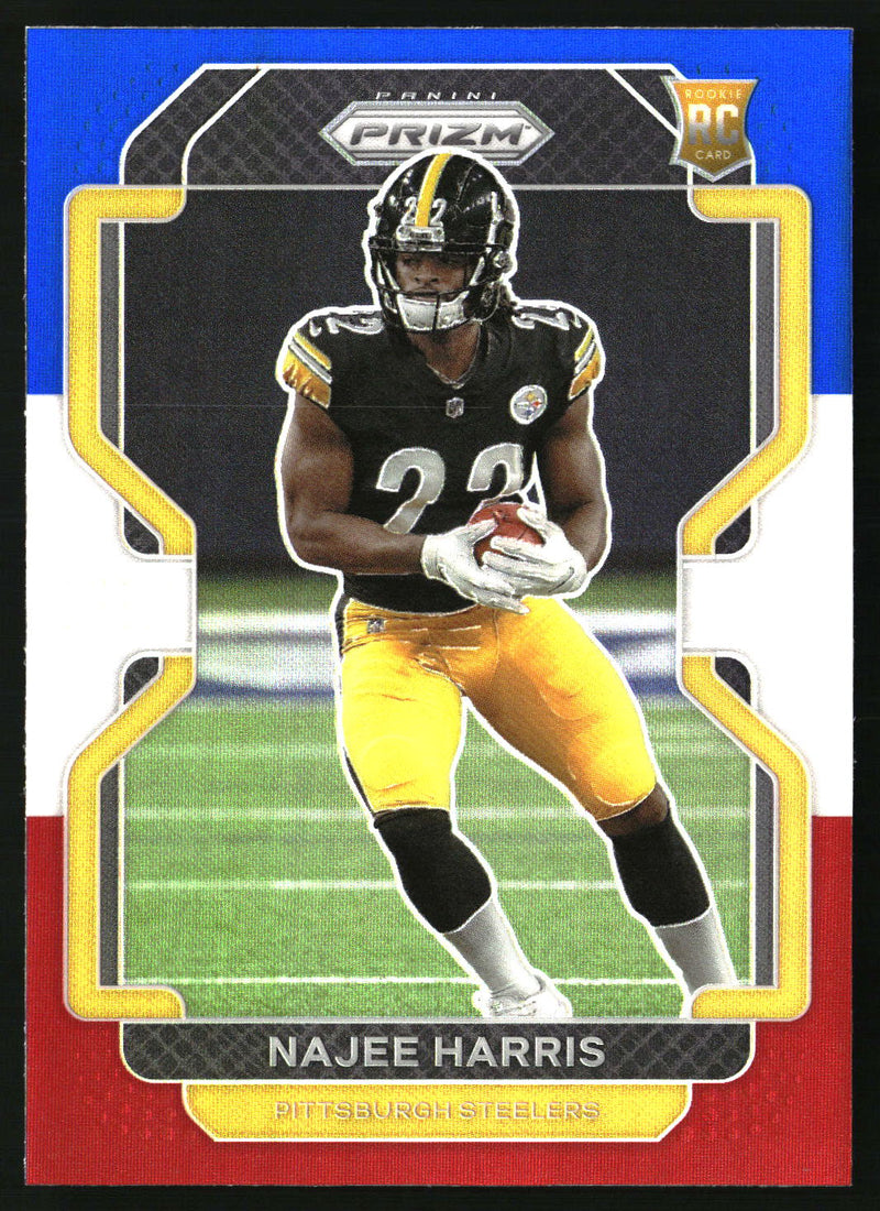 Najee Harris 2021 Panini Prizm #343 Red White and Blue RC