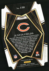 Justin Fields 2021 Panini Select #150 Silver Prizm Die Cut RC