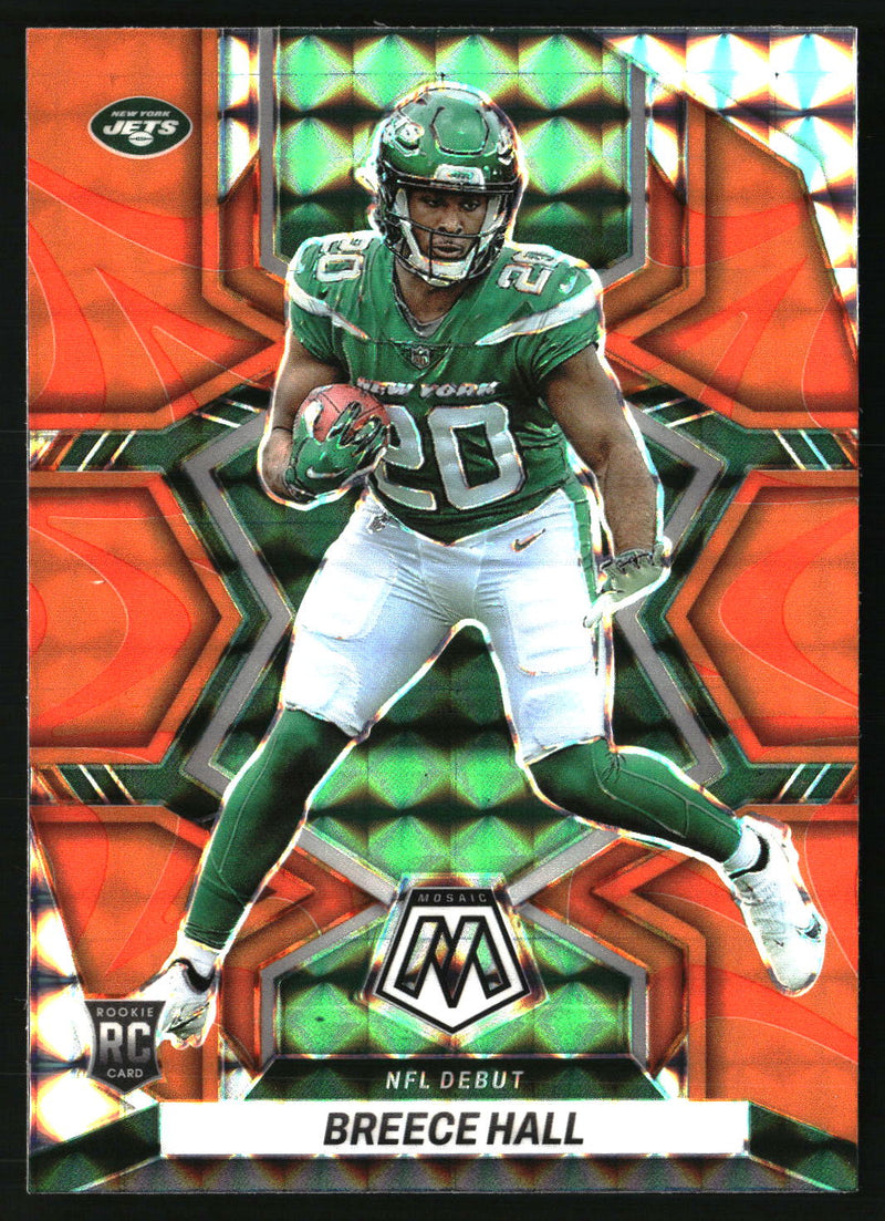 Breece Hall 2022 Panini Mosaic #283 Mosaic Reactive Orange