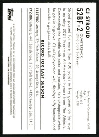 CJ Stroud 2022 Bowman University Chrome #52BF-2 1952 Bowman
