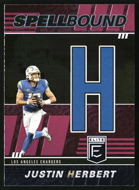 Justin Herbert 2022 Donruss Elite #SB-JH1 Spellbound Pink