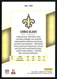 Chris Olave 2022 Donruss Elite #122 Pink RC