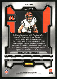 Charlie Jones 2023 Panini Prizm #317 Silver