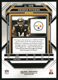 George Pickens 2022 Panini Prizm #329 RC