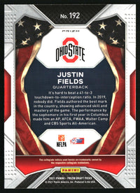 Justin Fields 2021 Panini Prizm Draft Picks Collegiate #192 Green