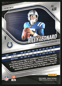 Riley Leonard 2025 Panini Prizm #416 Silver