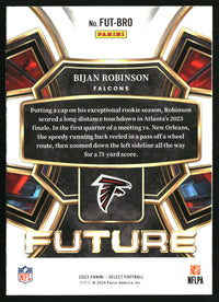 Bijan Robinson 2023 Panini Select #FUT-BRO Future