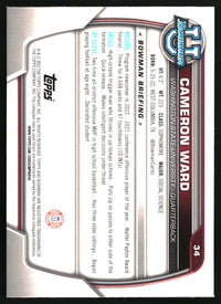 Cameron Ward 2022 Bowman University Chrome #34