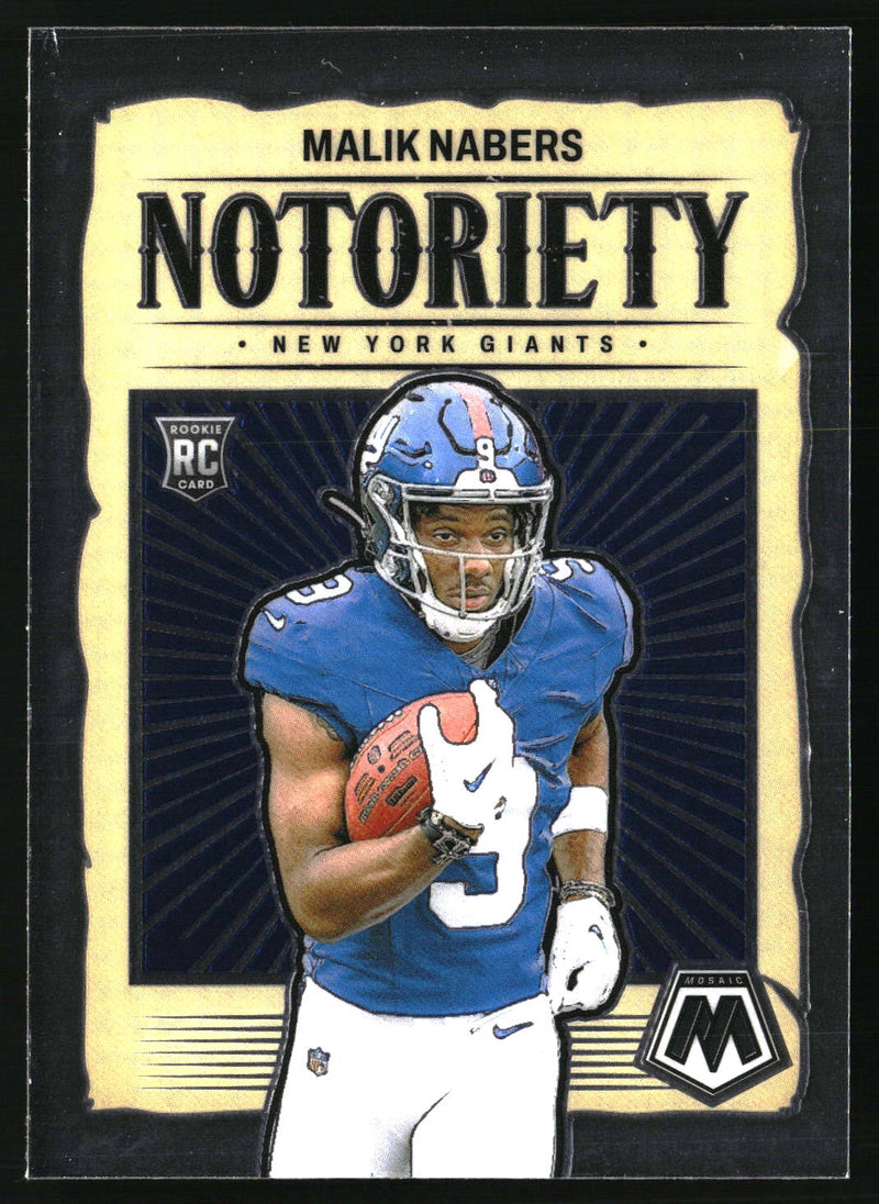 Malik Nabers 2024 Panini Mosaic #23 Notoriety