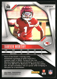 Xavier Worthy 2024 Panini Prizm #399 Silver RC