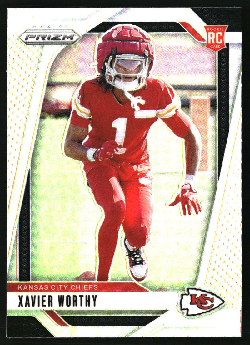 Xavier Worthy 2024 Panini Prizm #399 Silver RC