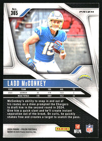 Ladd McConkey 2024 Panini Prizm #365 Green Wave RC