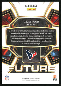 C.J. Stroud 2023 Panini Select #FUT-CST Future