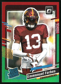 Emmanuel Forbes 2023 Donruss #399 Optic Rated Rookie Red & Green Prizm RC