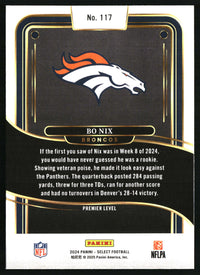 Bo Nix 2024 Panini Select #117 RC