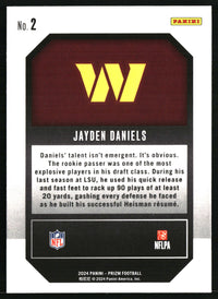Jayden Daniels 2024 Panini Prizm #2 Emergent