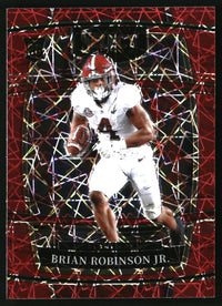 Brian Robinson Jr. 2022 Panini Select Draft Picks #84 Red Lazer Prizm