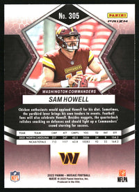 Sam Howell 2022 Panini Mosaic #305 Mosaic Green RC