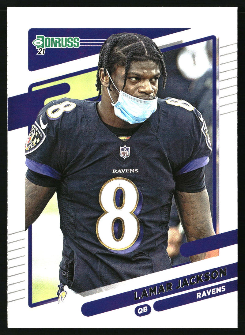 Lamar Jackson 2021 Donruss #239b No Helmet