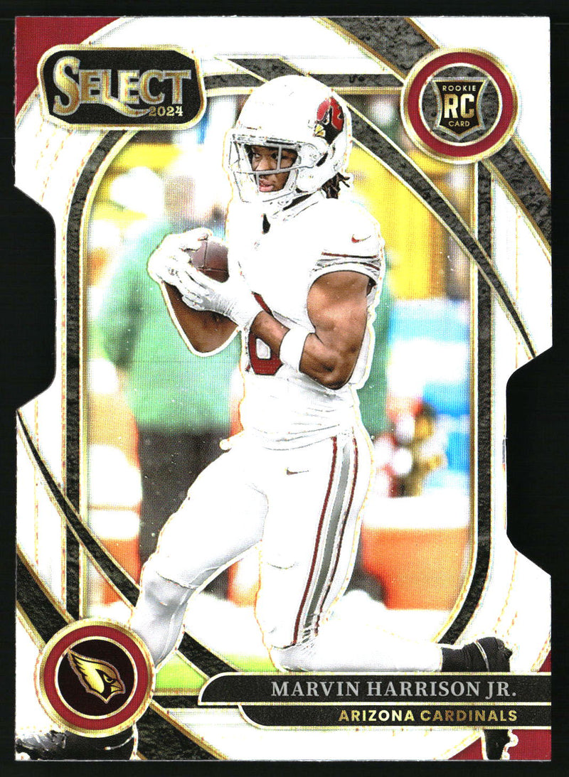 Marvin Harrison Jr. 2024 Panini Select #219 Silver Prizm Die Cut RC