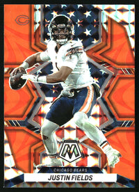 Justin Fields 2022 Panini Mosaic #268 Mosaic Reactive Orange