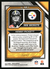 Kenny Pickett 2022 Panini Prizm #NR-1 New Recruits
