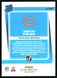 Justin Fields 2021 Donruss #253 Press Proof Blue RC