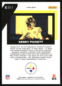 Kenny Pickett 2022 Panini Chronicles #FX-1 Flux Rookies Silver
